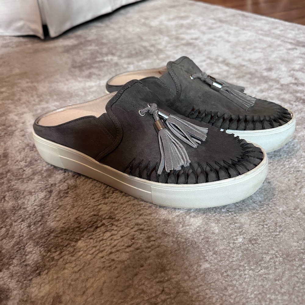 Nine West mule Gray Tassel Slip-On Women's Shoes 8